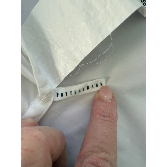 Pottery Barn White Duvet Cover 100% Cotton Full/Queen - Picture 8 of 9